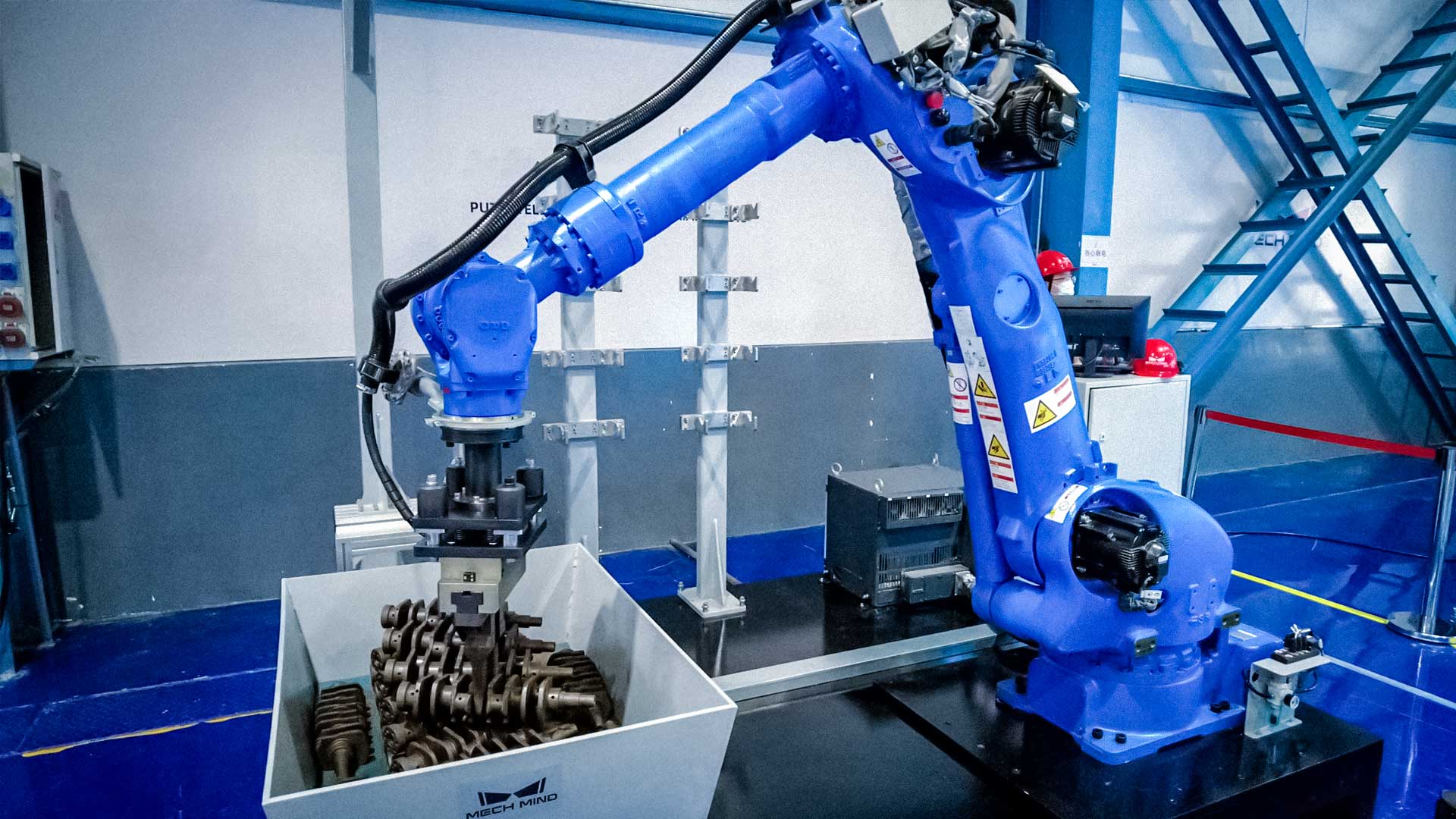 AI + 3D Vision-Guided Bin Picking of Randomly-Piled Crankshafts 