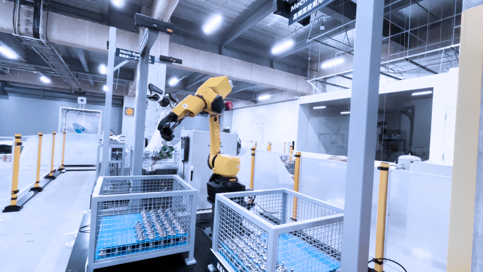 AI + 3D Vision-Guided Bin Picking of Highly Reflective Metal Parts