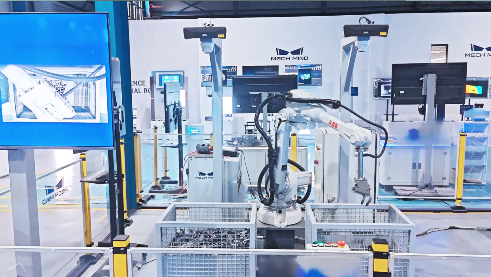 AI + 3D Vision-Guided Bin Picking of Irregular-Shaped Metal Workpieces