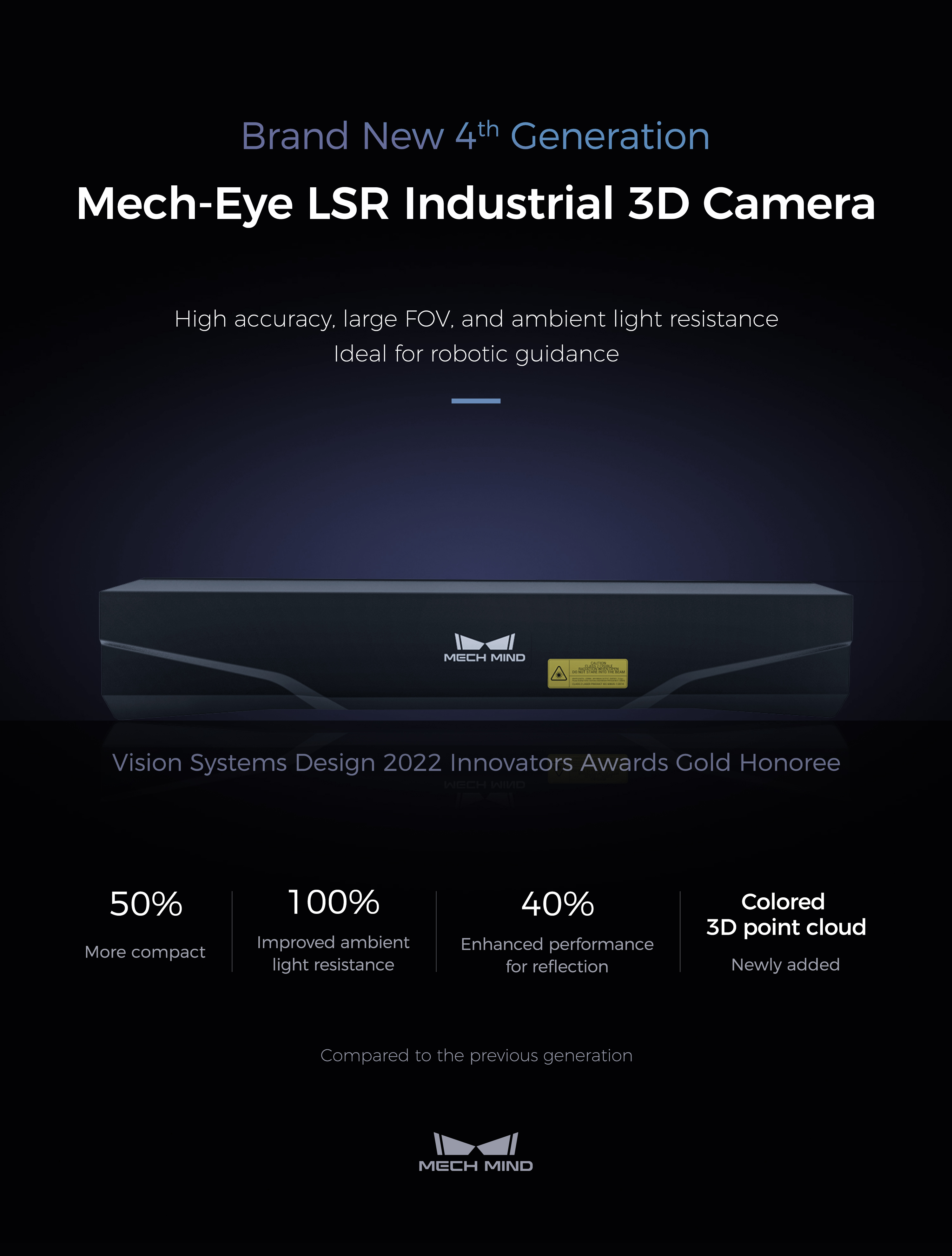 Mech-Mind Launches 4th Generation Mech-Eye LSR with 100% Improved Ambient Light Resistance and 50% Reduced Size