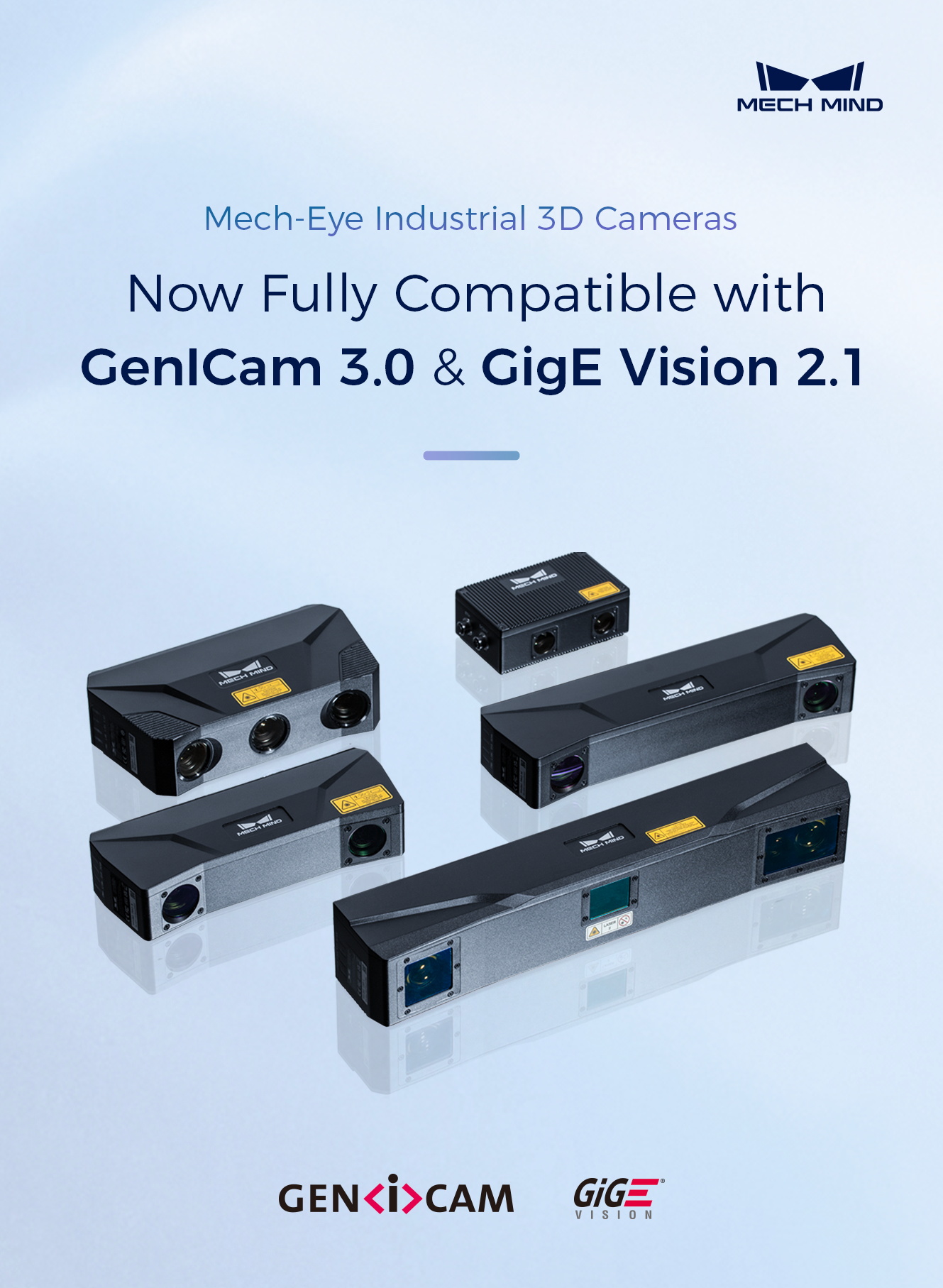 Mech-Eye Industrial 3D Cameras Now Fully Compatible with GenlCam 3.0 & GigE Vision 2.1