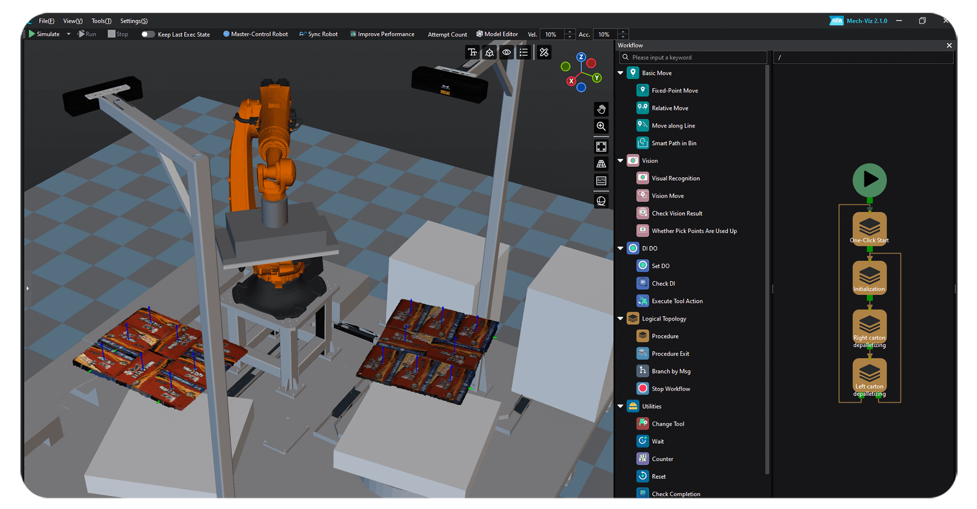 Vision-Guided Mixed Depalletizing