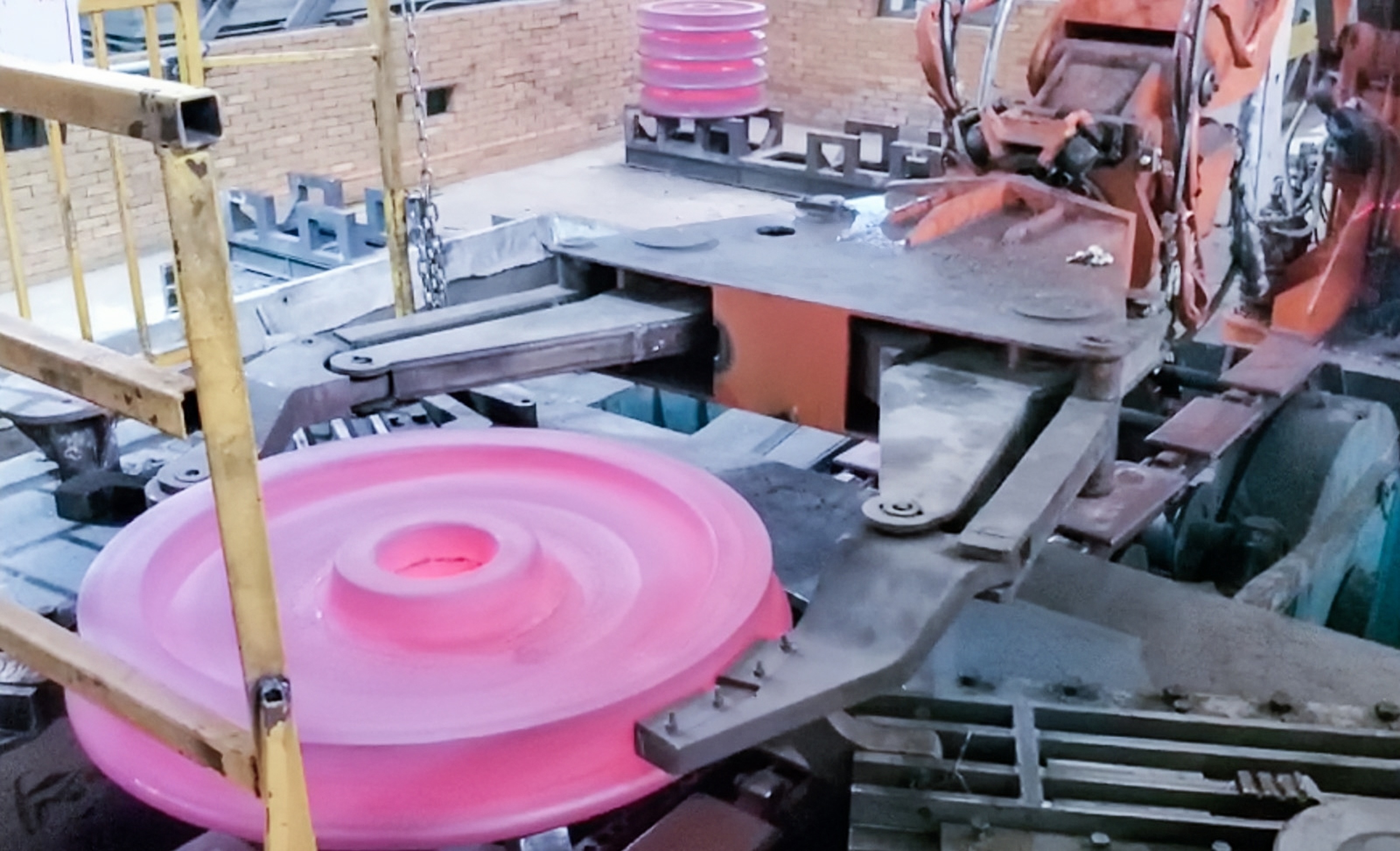 AI + 3D Vision-Guided Machine Tending of Red-hot Railway Wheels AI + 3D Vision-Guided Machine Tending of Red-hot Railway Wheels