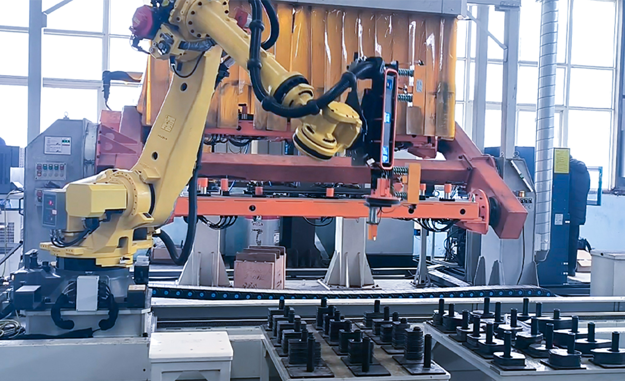 AI + 3D Vision-Guided Picking & Welding of Steel Rectangular Tubes and Plates