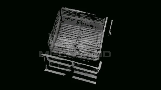 AI + 3D Vision-Guided Machine Tending of Camshafts from a Deep Bin