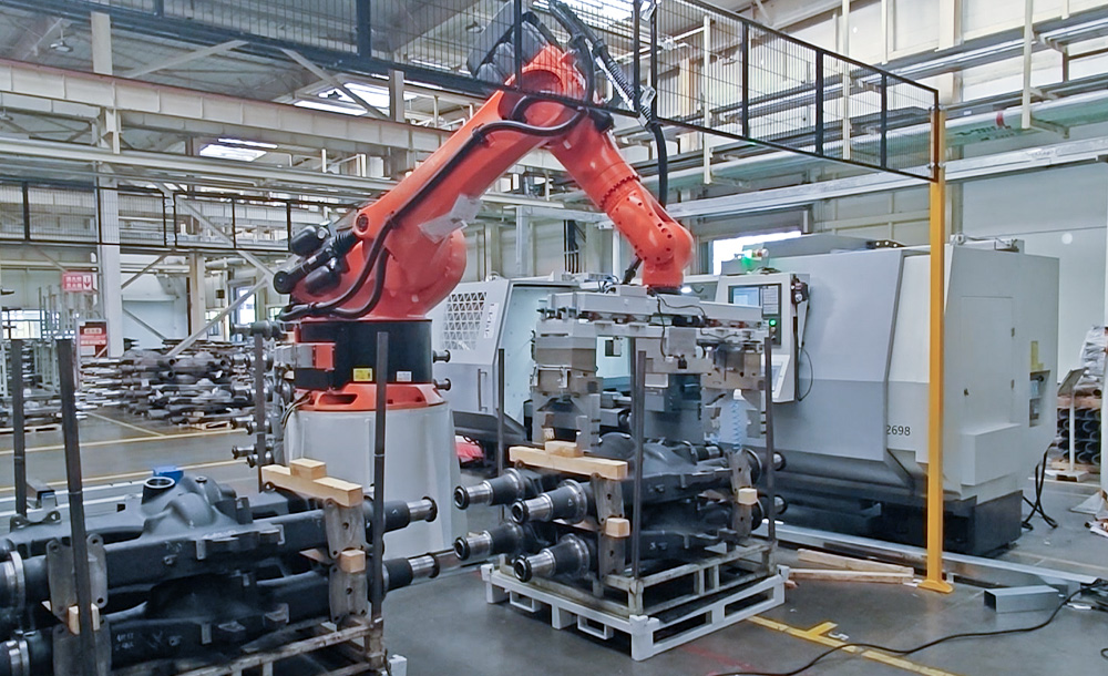 AI + 3D Vision-Guided Machine Tending of Axle Housings