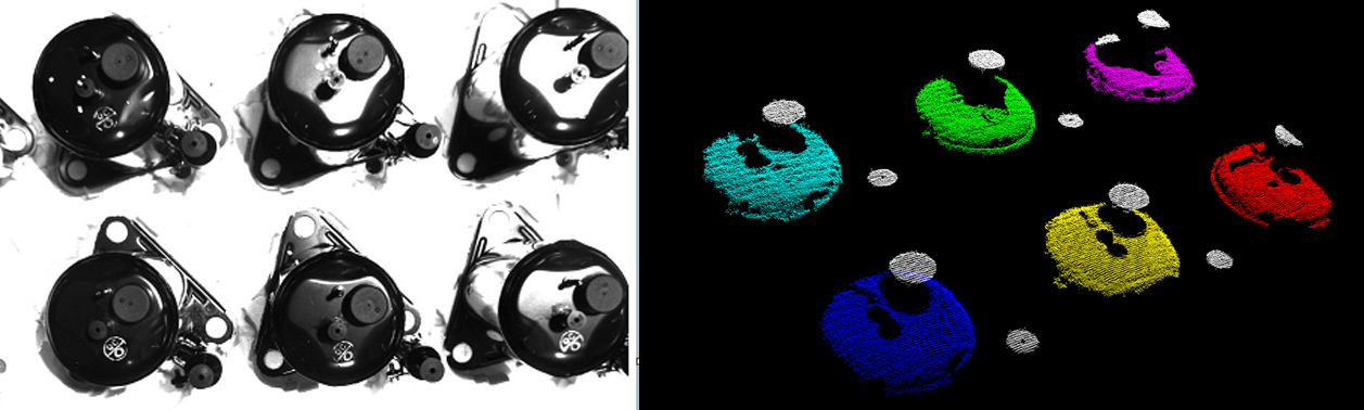 Vision guidance of compressor assembly