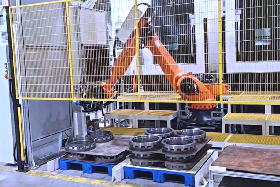 AI + 3D Vision-Guided Loading and Unloading of Reflective Rolled Steel Rings