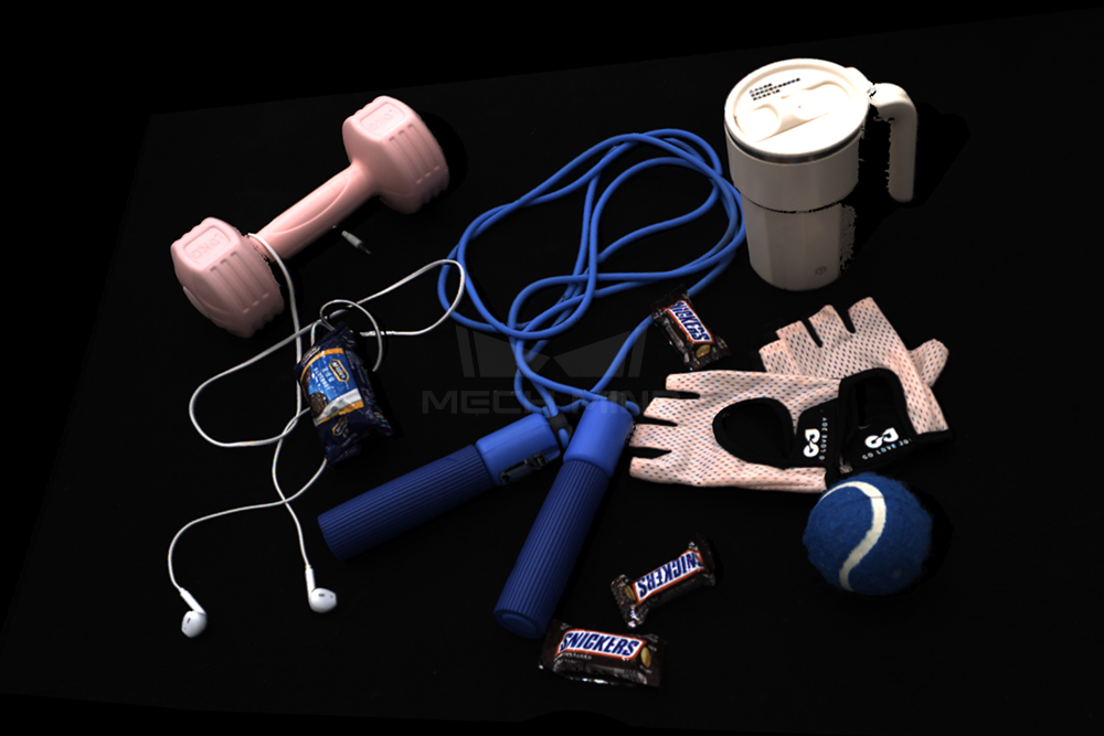 Fitness gear and snacks